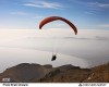 پاراگلایدر بر فراز «باری» در ساحل دریاچه ارومیه