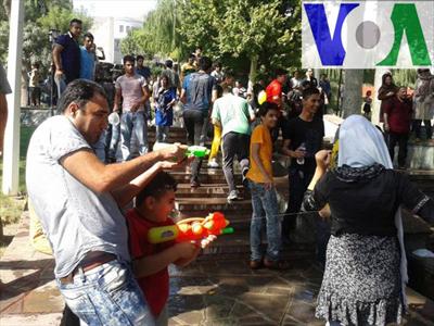 دلسوزی صدای آمریکا و منافقین برای هنجارشکنان آب‌بازی