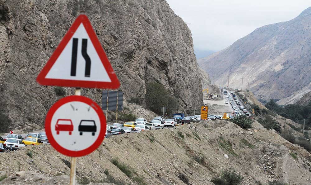 عکس: ترافیک سنگین جاده هراز به سمت تهران  