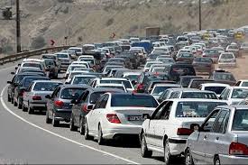 ترافیک سنگین در آزادراه کرج- قزوین