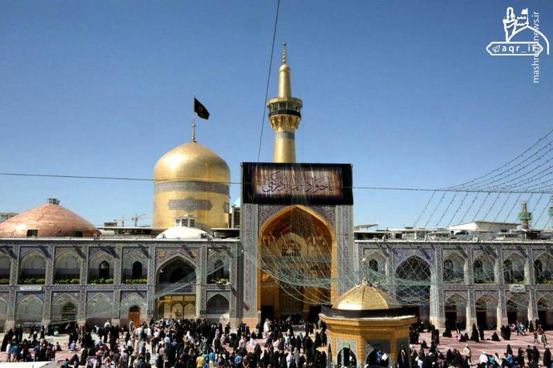حرم امام رضا (ع) سیاه‌پوش شد+عکس