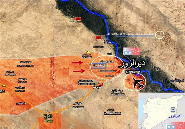 ارتش سوریه و مقاومت با پشتیبانی جنگنده‌های روسیه،‌ موفق شدند با رسیدن به مقر «تیپ 137» در غرب دیرالزور، محاصره سه ساله این شهر را در شرق سوری