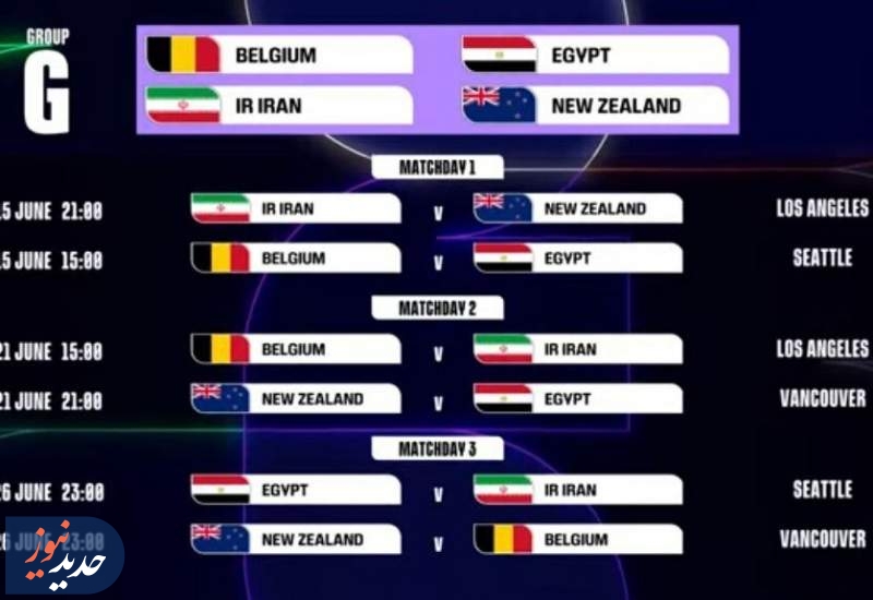 اعلام زمان و مکان بازی‌های تیم ملی فوتبال ایران