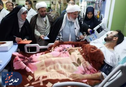عیادت نمایندگان امام خامنه‌ای از جانبازان