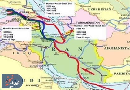 رشد 13 درصدی ترانزیت کریدور شمال-جنوب