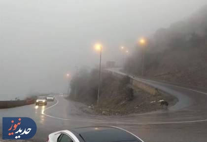 ترافیک سنگین در جاده چالوس